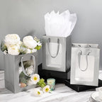 Zhanmai 36 Pcs Kraft Paper Gift Bags with Clear Window Handles, Silver - Image 4
