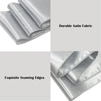 Silver Satin Chair Sashes Bows for Chair,7x108inchs,50pcs - Image 3