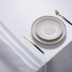 6 Pack Satin Table Cover Rectangle, White, 60 x 120 Inches - Image 3