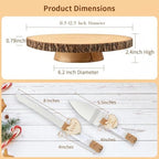 11.5"-12.5" Wood Cake Stand with Cake Cutting Set (Knife and Server) - Rustic Wooden Cake Holder for Decorating, Party, Wedding, Baby Showers, Reception, Event - Ideal Baking Gift & Home Decor - Image 3