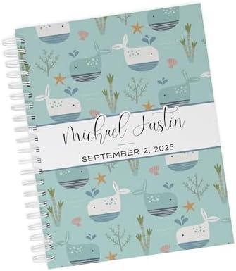 Personalized Baby Memory Book - Hardcover First Year Album Customized with Baby’s Name - Prompted Baby Journal (Whale Pals) by Unknown