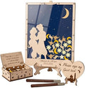 Wedding Guest Book Alternative Drop Box, Celestial Starry Night Moon Frame by Handmade