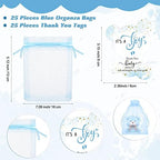 Sasylvia 25 Set Bear Party Favors for Guest 25 Mini Tiny Keychains 25 Thank You Tags 25 Organza Bag - Image 3