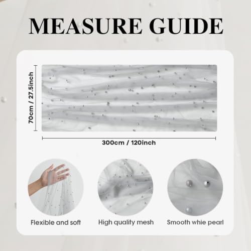 Artoid Mode 6-Pack Pearl Grey Gauze Table Runner 10FT Home Decor - Image 6