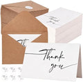 200 Pack Thank You Cards with Envelopes Bulk, Cream Blank Thank You Notes 4 x 6 Inch with Stickers, Elegant Classy Note Cards for Wedding, Business, Graduation, Baby Shower, Bridal Shower & Memorial Service (Cream Card + Black Font) by Unknown
