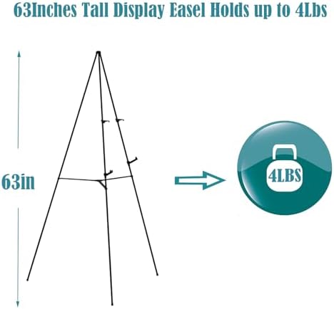 8Pack 63in Easel Stand for Signs,Adjustable Instant Floor Display Easels - Image 5