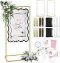 Gold 2Pack Wedding Welcome Sign Stand, Easel Stand for Sign Poster by Victawks