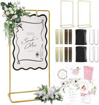 Gold 2Pack Wedding Welcome Sign Stand, Easel Stand for Sign Poster by Victawks