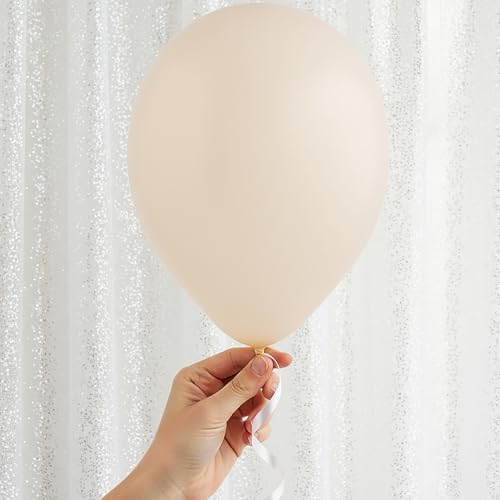 Fun Express Bulk 100 Pieces Tuftex Matte Lace 11" Natural Latex Balloons - Image 4