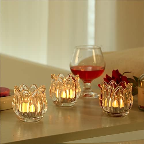 GOLDEAL 24Pcs Votive Candle Holders,Clear Thick Glass Tea Light Candle Holder Bulk,Tealight Candle Jars for Wedding Table Decor,Party Supplies,Bridal Shower,Baby Shower,Tables Centerpieces - Image 5