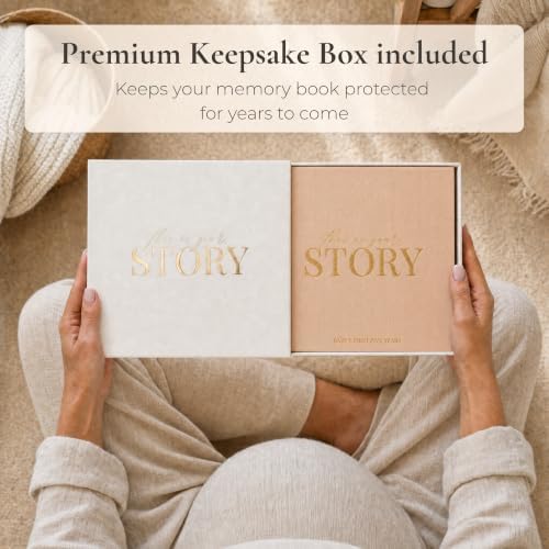 Baby Memory Book from Pregnancy to Age 5, Baby Book Keepsake, Neutral Toast - Image 3