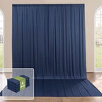20x16ft Navy Blue Backdrop Curtain for Party, 4 Panels Wrinkle Free 16 Foot Long Polyester Photo Backdrop Drapes Photography Background for Wedding Birthday Gathing - Image 2