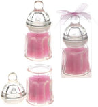 Lunaura 12 pcs Scented Baby Powder Pink Glass Baby Bottle Container Candles, Palm Wax Candle, Baby Shower Gifts, Decorative Accent, Home Décor, Memory Keepsake, Party Favors, Centerpieces - Image 2