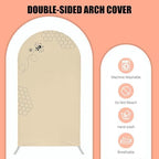 Dark Beige Bee Arch Backdrop Cover 6FT Hexagon Beehive Arch Spandex Cover for Baby Shower Birthday Party Wedding Decoration (No Stand) - Image 4