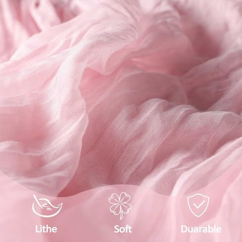 12 Pack 23 x 120 Inch Pink Table Runner 10Ft Cheesecloth - Image 5