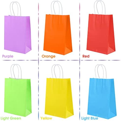 XPCARE 100Pcs Paper Gift Bags 6.3x3.15x8.66'' Kraft Paper Party Favor Bags - Image 6