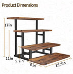 Lilybud--lily Cupcake Stand for 50 Cupcakes, 4 Tier Wooden Risers Display Stands Stepped Dessert Table Display Set with Metal Frame Tiered Tray Stand Serving Trays for Party Farmers Market Display - Image 2