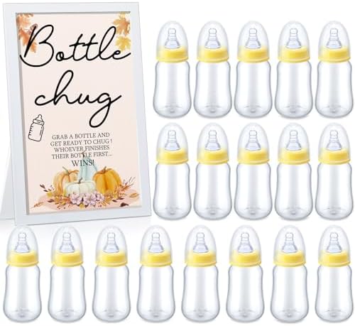 Roowest Fall Pumpkin Bottle Chug Baby Shower Games Favors by Roowest
