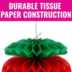 Fun Express 8" Large Strawberry-Shaped Honeycomb Ceiling Decorations - 6 Pieces - Image 2