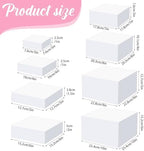 Geelin 8 Pack Acrylic Buffet Display Risers for Food Jewelry,White,Flat - Image 3