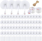 MCEAST 100 Pack White Folding Handheld Paper Fans, Wedding Favor Fans by MCEAST