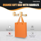 YACEYACE Orange Gift Bags 20Pack, Orange Gift Bags with Tissue Paper - Image 5