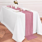 12 Pack Dusty Rose Table Runner 10Ft Long Cheesecloth Table Runner Rustic Gauze Table Runner Romantic Sheer Fabric Cheese Cloth Table Runners for Wedding Party Bridal Baby Shower - Image 5