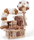 Wooden Baby Shower Crate Closet with Hanger and Rack by Acellegic