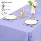 6 Pack Tablecloth 60 x 102 inch Polyester Table Cloth for 6 Foot Rectangle Tables,Stain and Wrinkle Resistant Washable Fabric Table Covers Polyester Lavender Table Clothes for Wedding,Party,Banquet - Image 4