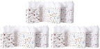 Loveinside Medium Size Gift Bags, Colorful Flower Pattern Gift Bag with Tissue Paper for Shopping, Parties, Wedding, Baby Shower, Craft-12 Pack, 7" X 4" X 9" by Loveinside