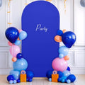 7.2FT Royal Blue Arch Backdrop Cover - Polyester Fitted Wedding Arch Stand Covers Round Top Chiara Arch Backdrop Cover for Birthday Party Banquet Photo Background Decoration by WishCare