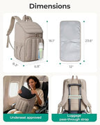 BAGSMART Diaper Bag Backpack with Changing Pad, Insulated Bottle Holders - Image 6