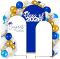 Foilswirl 2026 Graduation Decorations Class of 2026 Arch Backdrop Cover (4/5/6ft) Balloon Arch Cover Spandex Backdrop Blue White Golden Balloons for Graduation Season Class Party Decor by Foilswirl