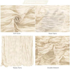30 Pack Ivory Cheesecloth Table Runner 9FT Rustic Sheer Table Runners 17x108 Inch Gauze Boho Runner for Wedding Bridal Baby Shower Birthday Party Table Decorations - Image 4