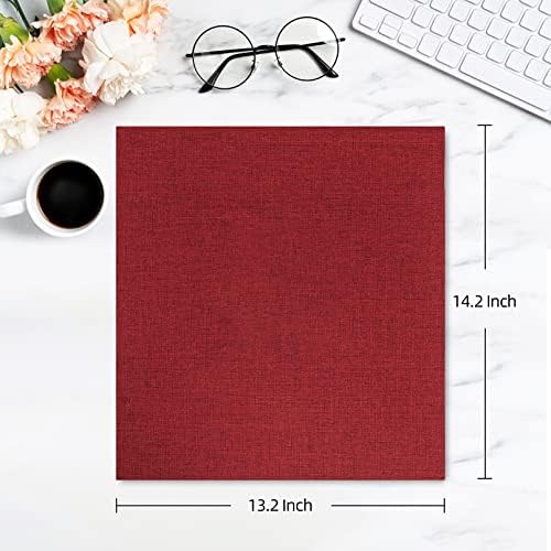 potricher Photo Album 4x6 Photos, 1000 Pockets, Linen Cover, Red - Image 2