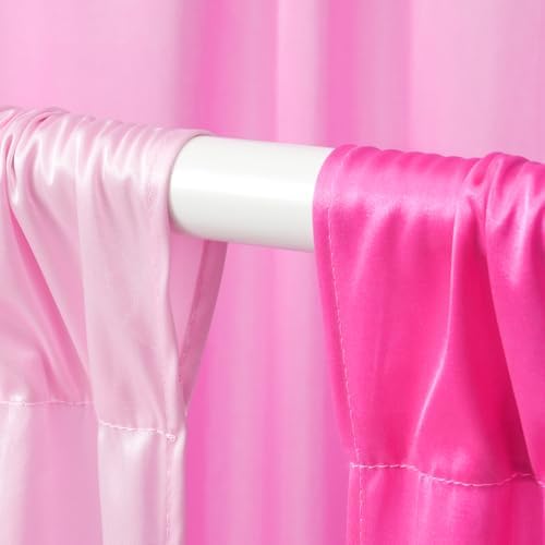 Birthday Backdrop Curtain 15ftx10ft - Pink Ombre Wrinkle Free Satin Drapes - Image 6