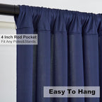 Wrinkle Free 20ft×10ft Navy Blue Backdrop Curtains for Parties, 4 Panels 5×10ft Thick Silky Polyester Navy Photo Backdrop Drapes Curtains for Graduation Party Birthday Baby Shower Wedding Photography - Image 4