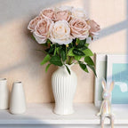 48 PCS Boho & Champagne Roses Artificial Flowers, Silk - Image 3
