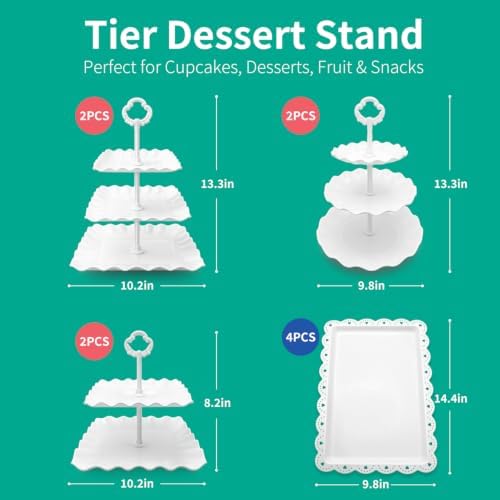 12 Pack Cupcake Stand Dessert Display Tower Serving Tray for Parties - Image 5