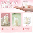 Hoolerry 30 Pcs Mini Bear Candle Baby Shower Party Favor Gift, White - Image 2