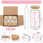 Boao 6 Set Pink Bow Baby Shower Game Prizes Gifts for Winners Guests Favors - Image 2