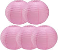 Pink Paper Lanterns Round Paper Lanterns Decorative Ball Lanterns Lamps for Weddings, Birthdays, Parties and Events 16-Inch 5 Packs (Light Pink) by Unknown