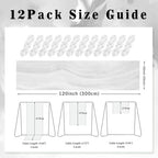 10FT 12 Pack White Cheesecloth Table Runner 20 x 120 Inch Long Rustic Gauze Cheese Cloth Table Runner for Wedding Bridal Baby Shower Table Decorations Boho Fabric Sheer Birthday Party Table Decor - Image 2