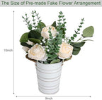 6 PCS Champagne Wedding Flower Table Centerpieces - 10 Inches - Image 5
