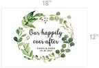 Andaz Press Custom Personalized Disposable Paper Placemats, 12 x 18 Inch, Set of 25, Our Happily Ever After, Tableware, Dining, Tabletop, Table Setting for Wedding, Bridal Shower - Image 3