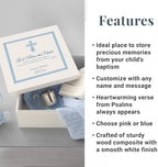 Let's Make Memories Personalized Keepsake Box for Blessed Child - Memories Box - Baptism - Confirmation - Memento Storage - For Girls - 6" Hx12 Sq - God Bless - Pink - Image 5
