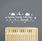 Twinkle Twinkle Little Star Wall Decal Vinyl Sticker Lettering Quote Lullaby Saying Wall Art Star Cloud Decorations for Home Kids Baby Room Nursery Decor Poster hq13 by Unknown