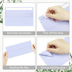 200 Pack #10 Lavender Envelopes Letter Size Self Seal Business Envelopes - Image 4