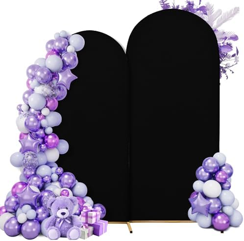Set of 2 Wedding Arch Cover Stretchy Spandex Fabric Backdrop for Arch Stand by SUKAIKEQA