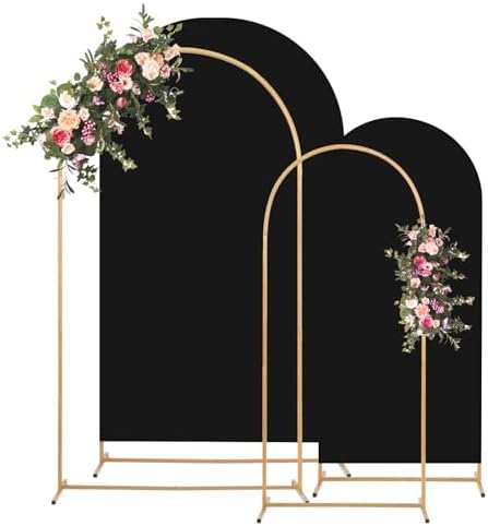 Toolterritary Metal Arch Backdrop Stand and Cover Set, 8FT, 7.2FT Party Backdrop, Easy to Assemble, Backdrop Stand for Parties, Birthday, Baby Shower by Unknown